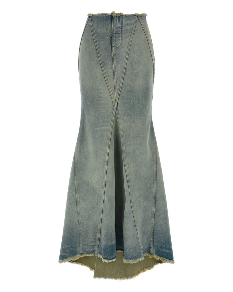 OFF-WHITE Jane Midirock mit Fransen - Blau Blau