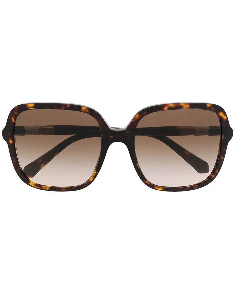 Bulgari Oversized-Sonnenbrille in Schildpattoptik - Braun Braun