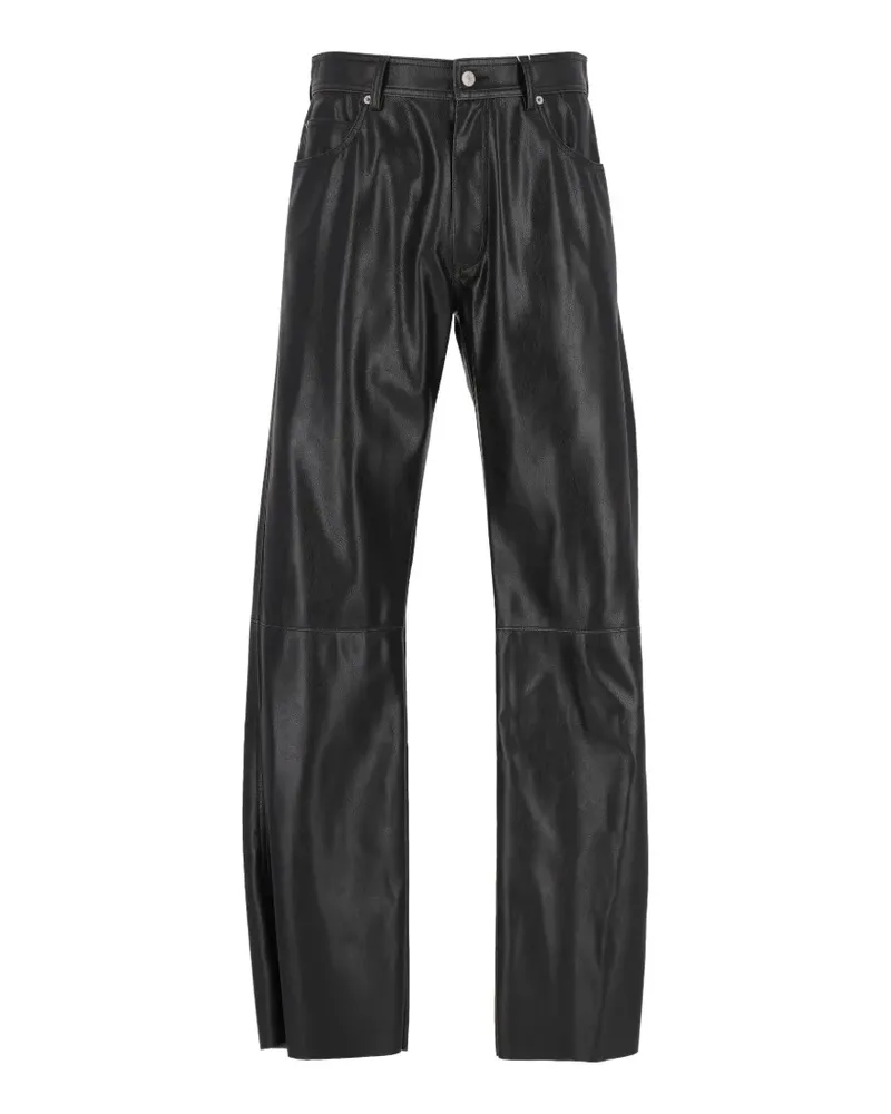 Maison Margiela leather-effect trousers - Schwarz Schwarz