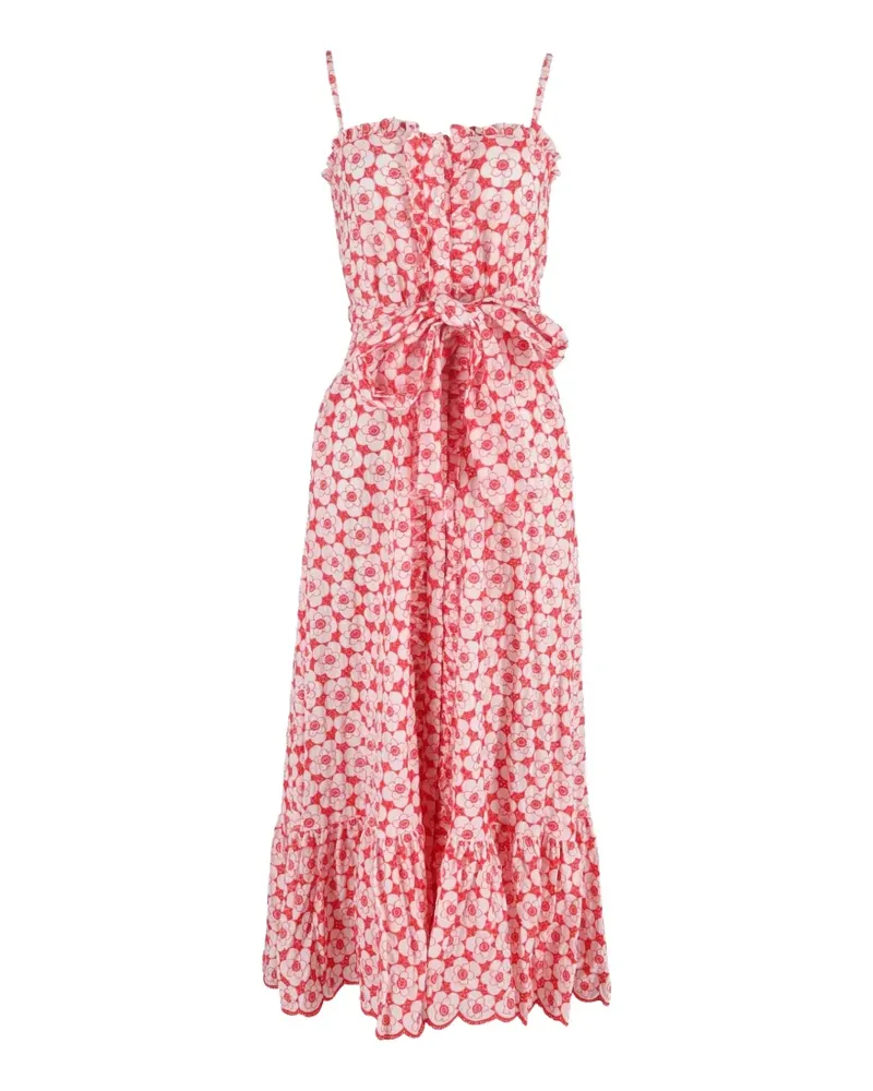 Lisa Marie Fernandez Kleid mit Muster - Rot Rot