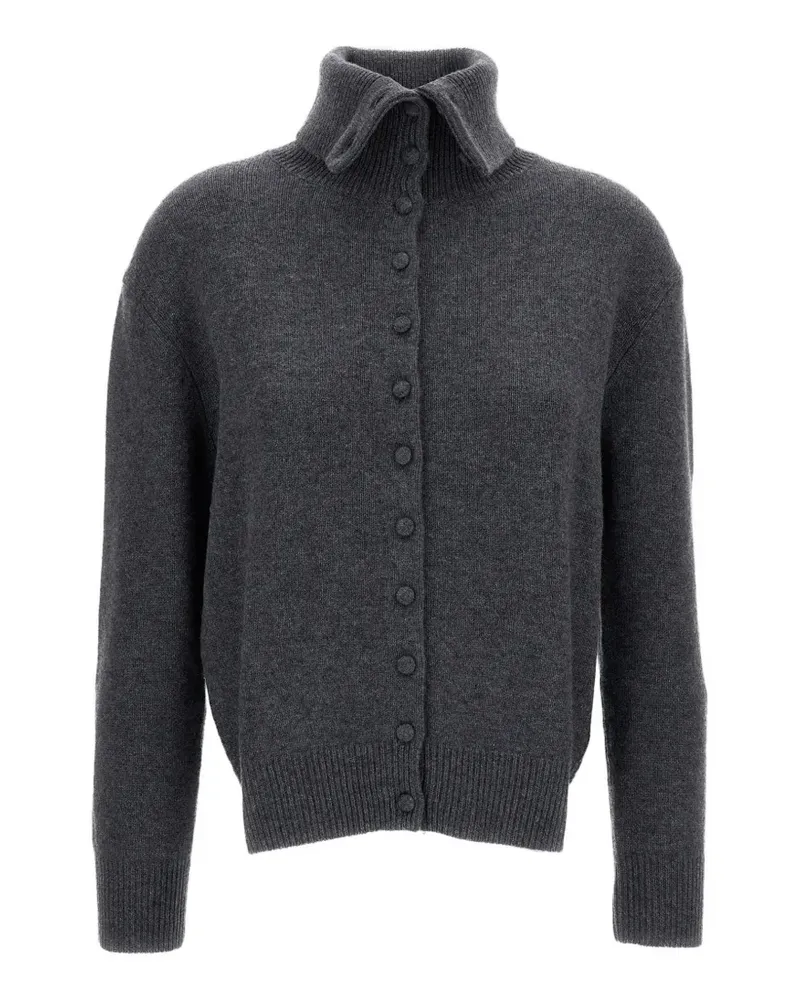 Lisa Yang Cardigan aus Kaschmir mit Stehkragen - Grau Grau