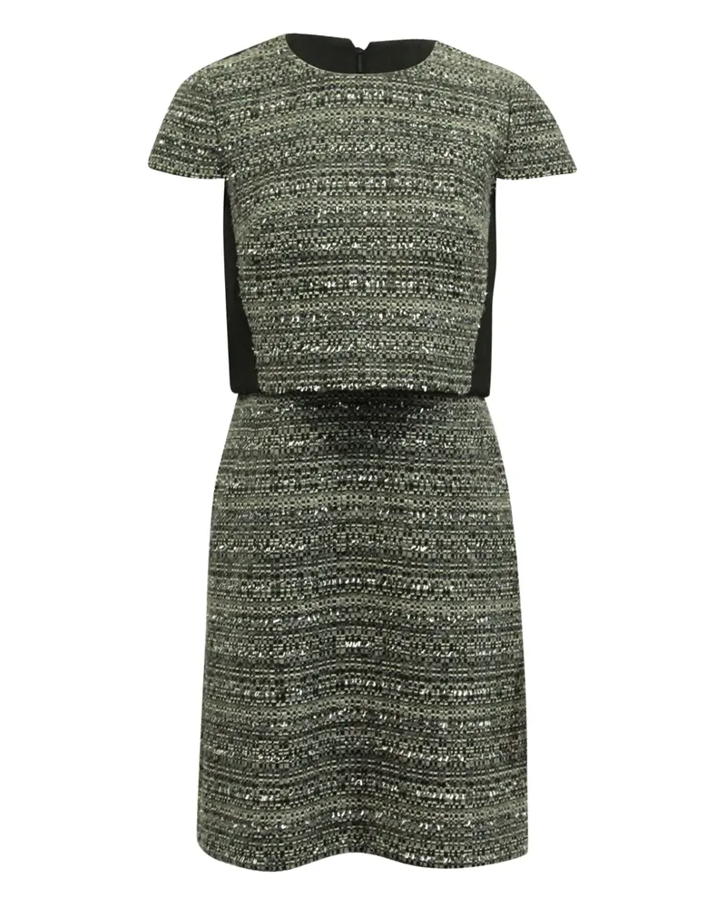 Tory Burch tweed two-tone mini dress - Grün Grün