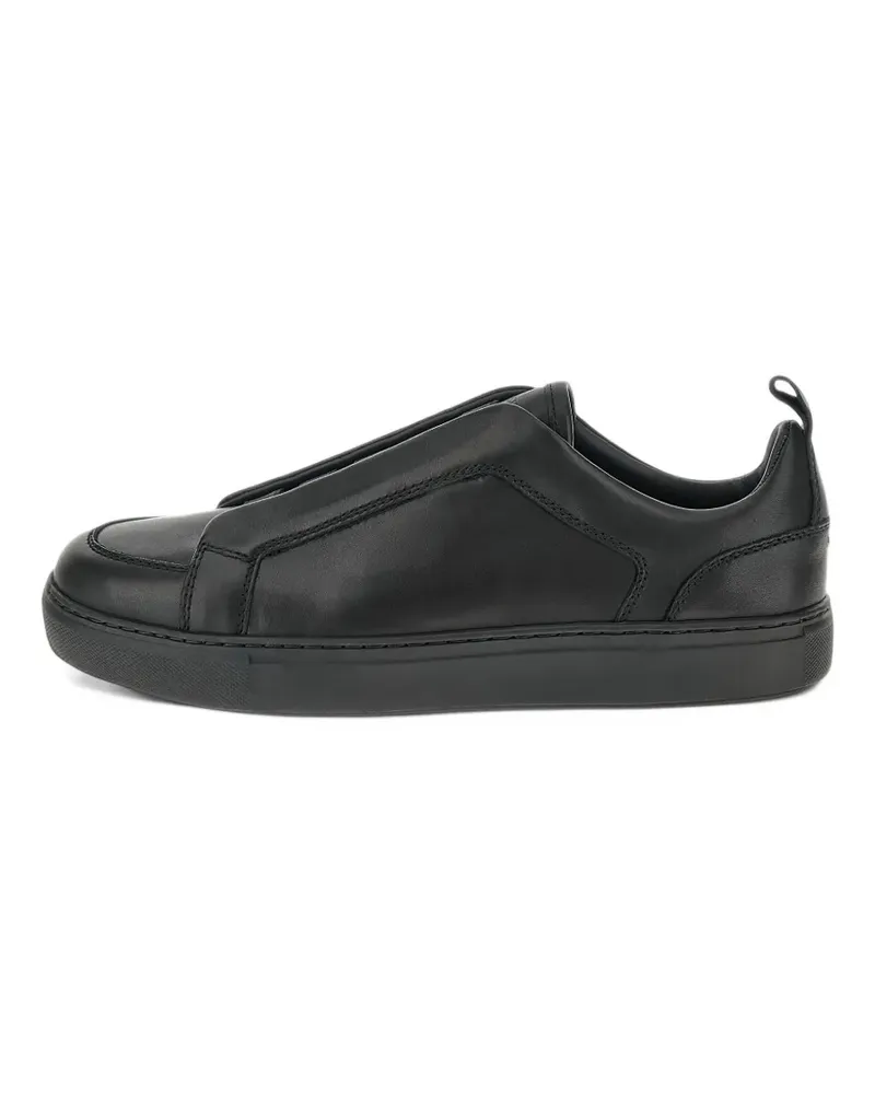Paul & Shark leather slip-on sneakers - Schwarz Schwarz