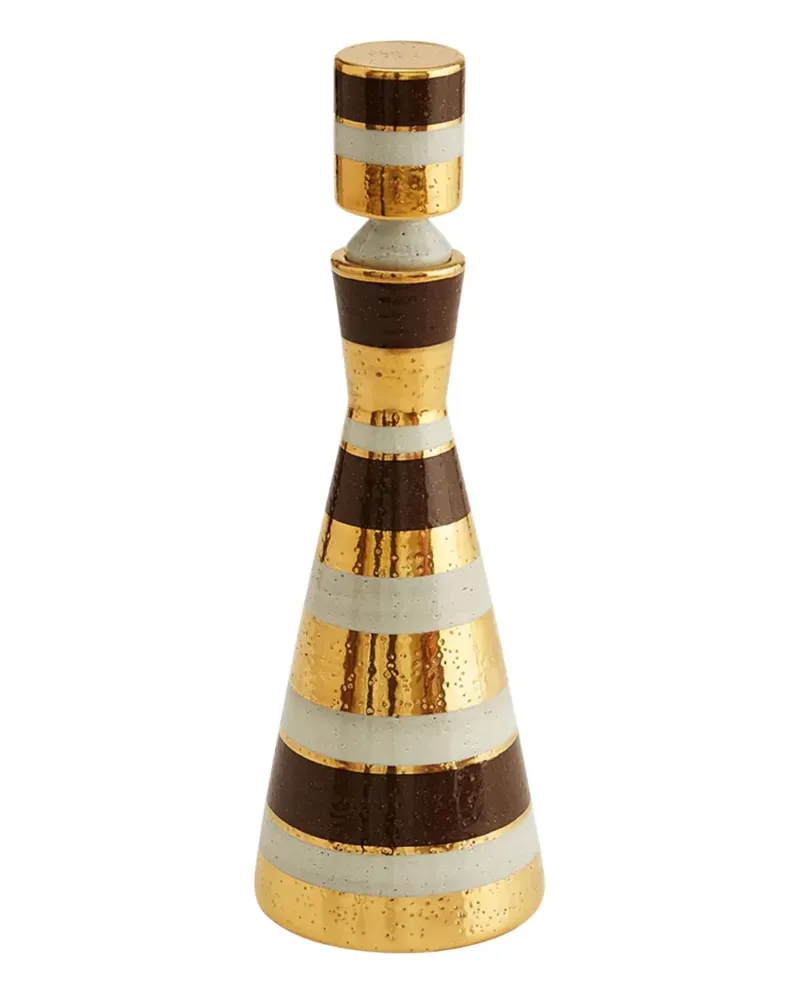Jonathan Adler Kleiner Dekanter mit Streifen - Gold Gold