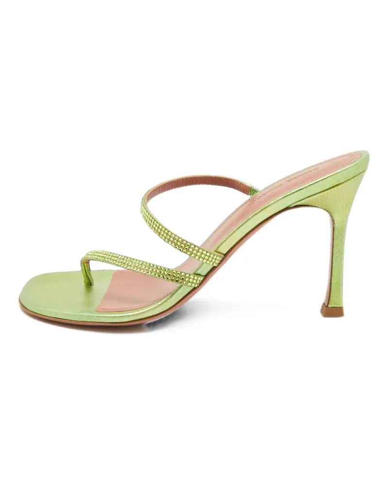 Amina Muaddi Gilda Sandalen mit Kristallen - Grün Grün