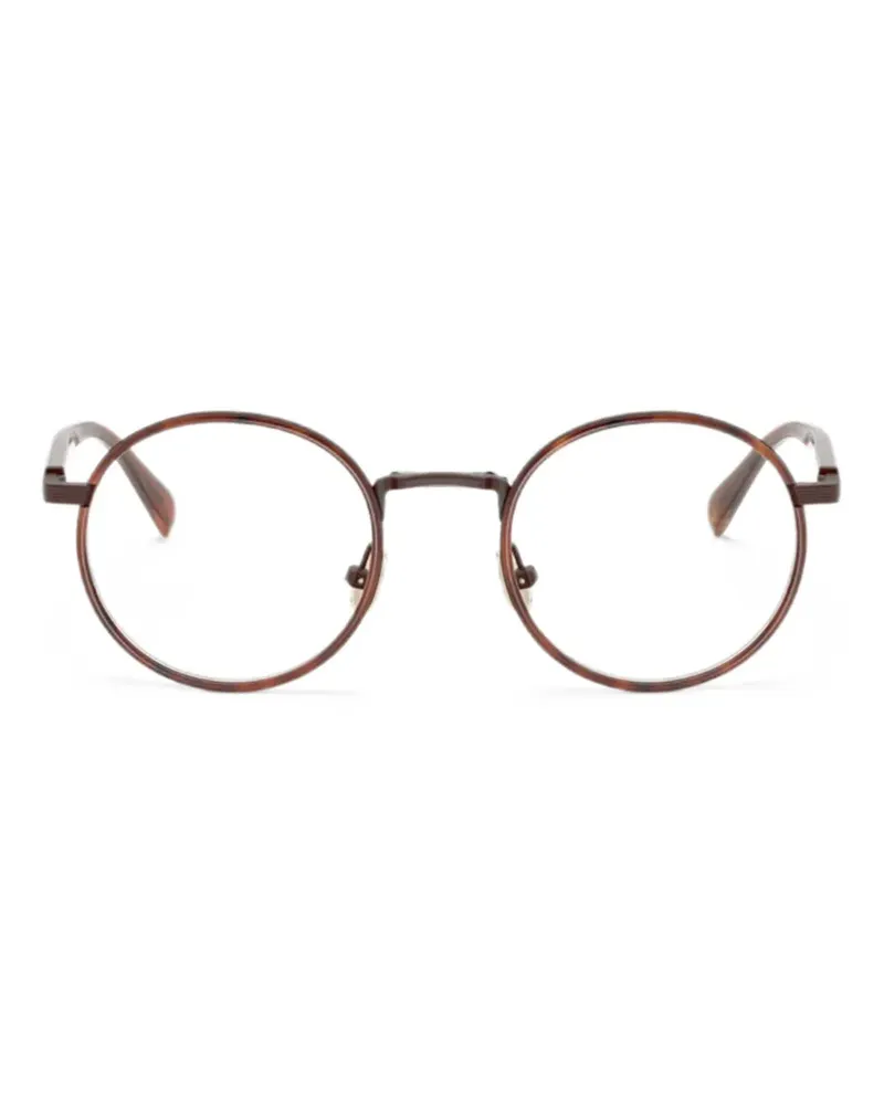 Brunello Cucinelli Tyler Brille mit rundem Gestell - Braun Braun