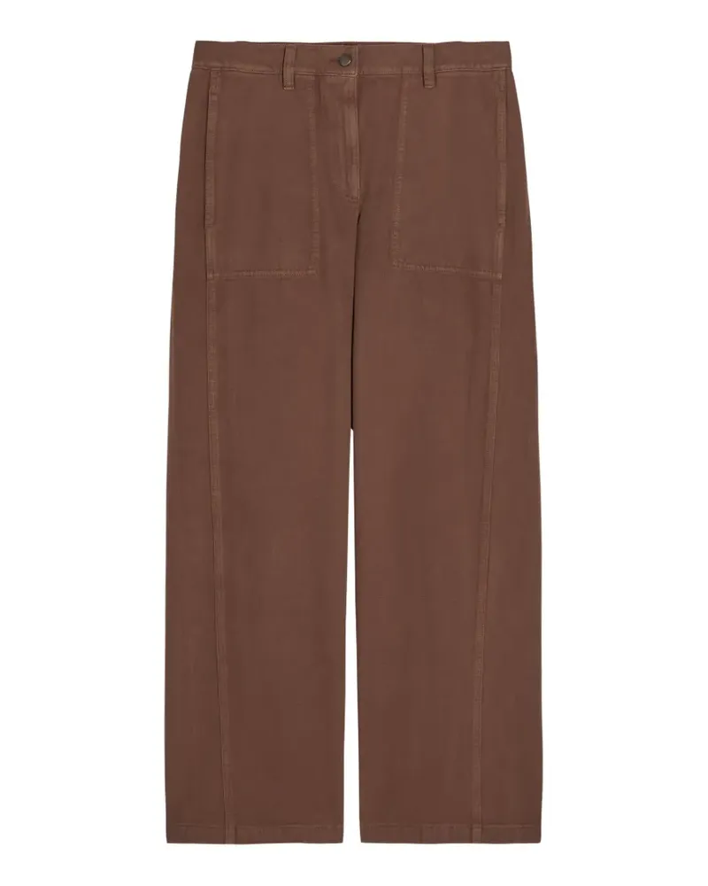 Eileen Fisher patch-pocket straight-leg trousers - Braun Braun