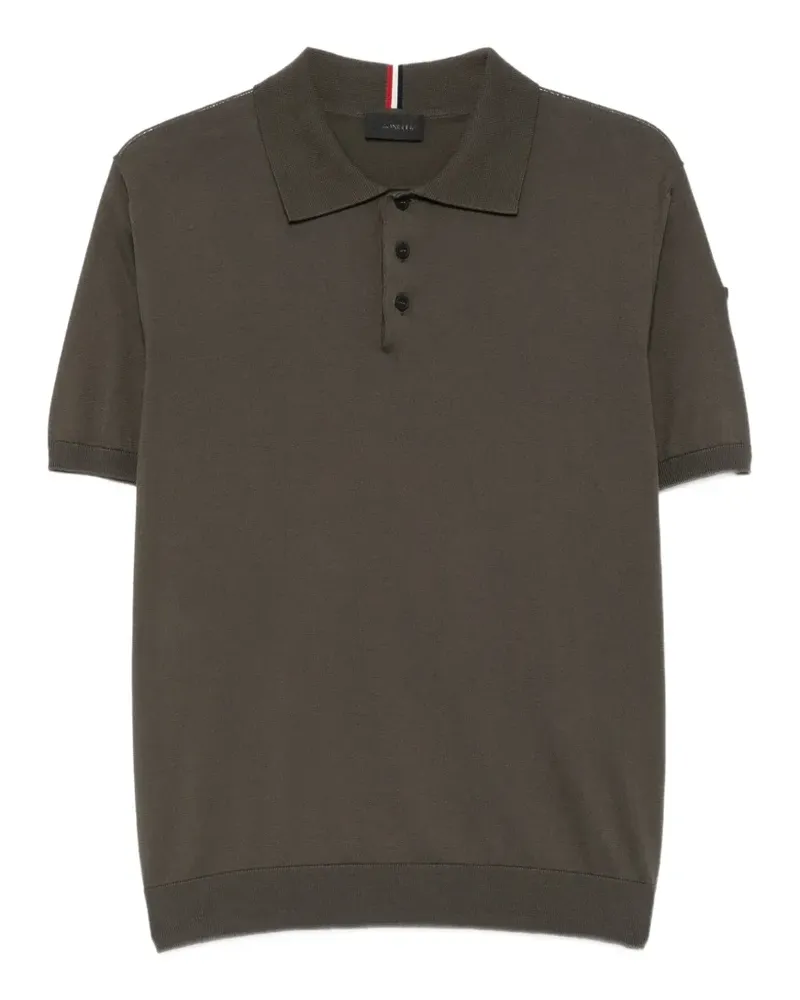 Moncler Poloshirt mit Logo - Grün Grün