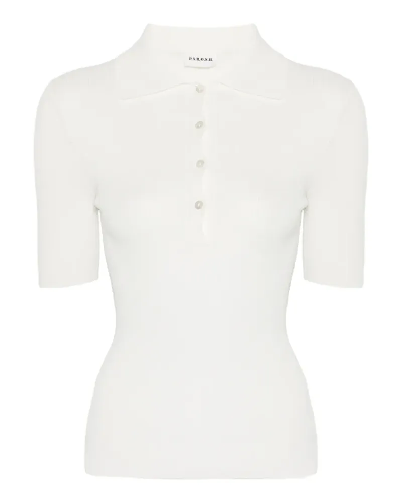 P.A.R.O.S.H. P.A.R.O H. Poloshirt mit Knopfleiste - Weiß Weiß