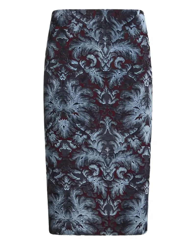 Etro Bleistift-Midirock mit Damaszener-Muster - Blau Blau