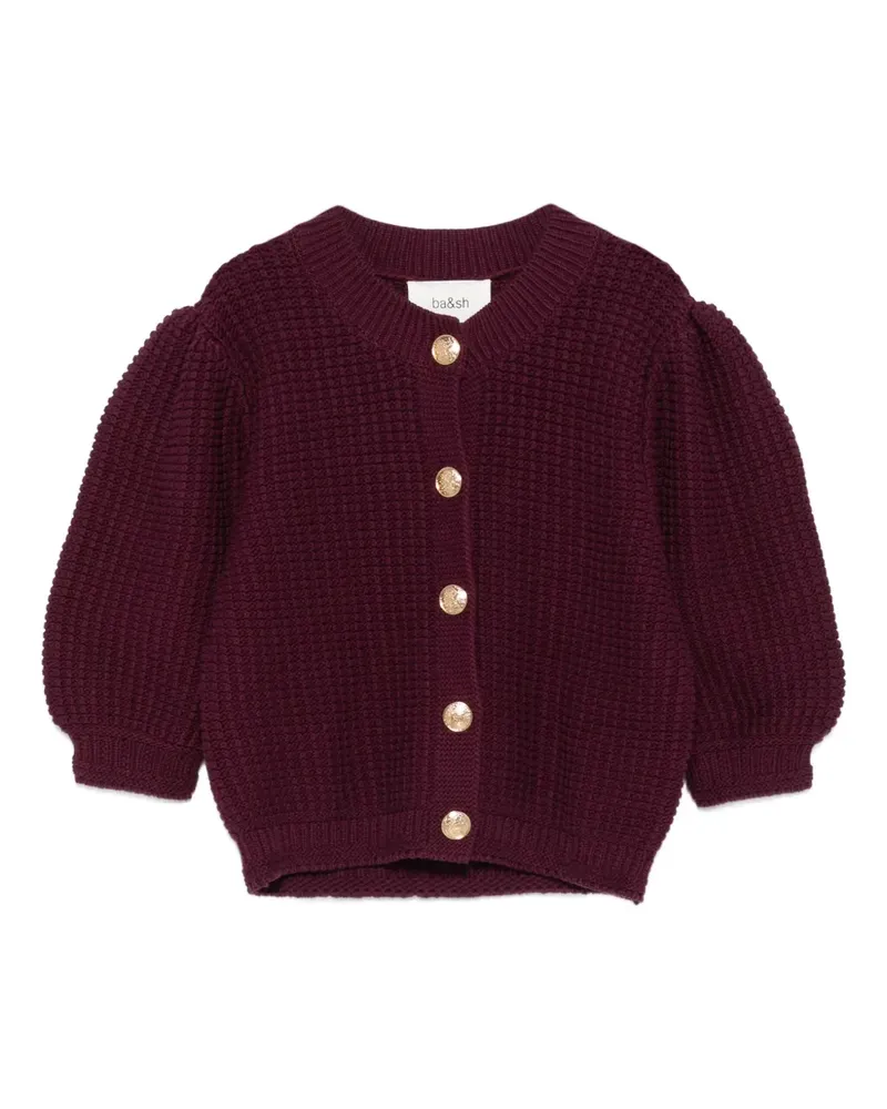 ba&sh Garance Cardigan mit Puffärmeln - Rot Rot