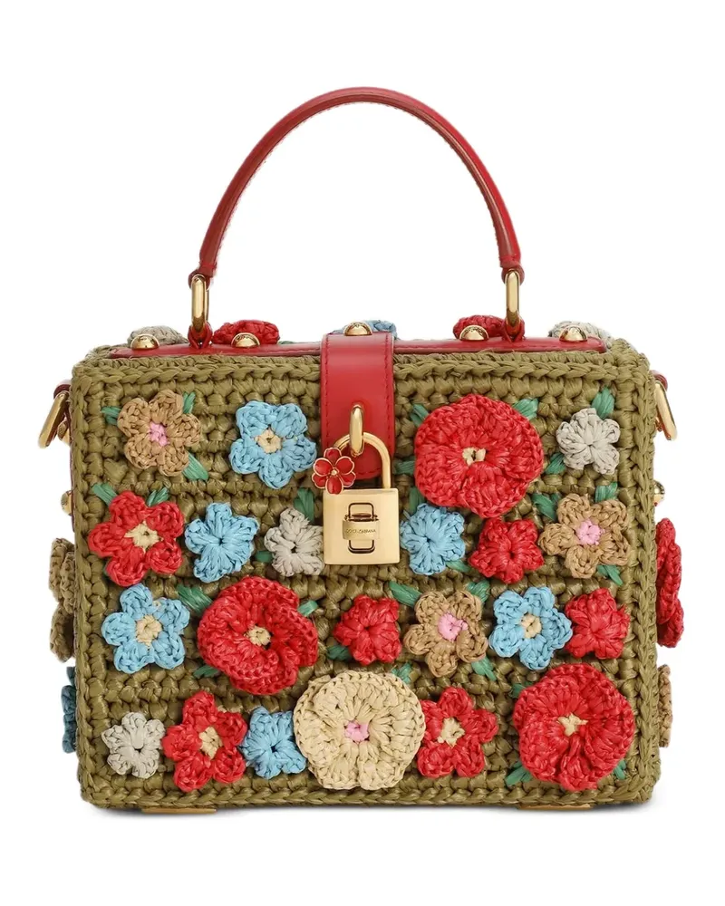Dolce & Gabbana floral-appliqué tote bag - Grün Grün