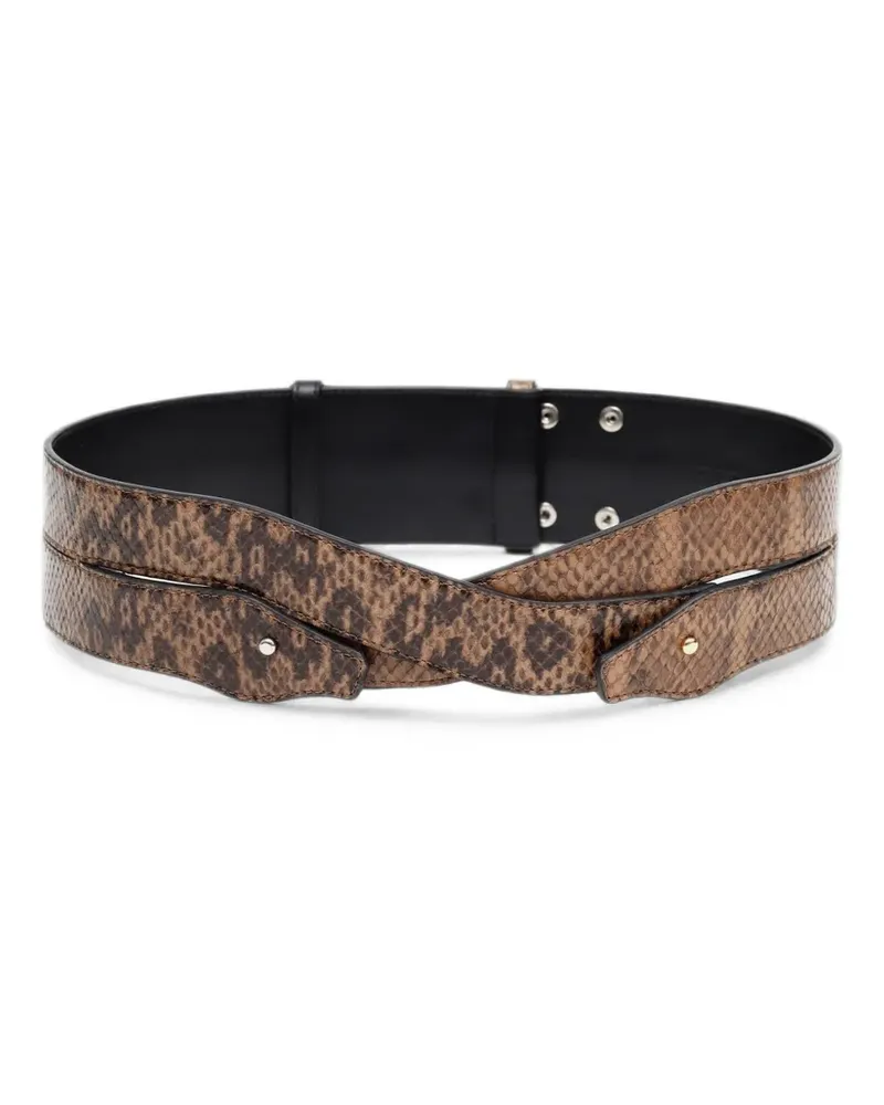 Jacquemus snake-effect wrap-around belt - Braun Braun