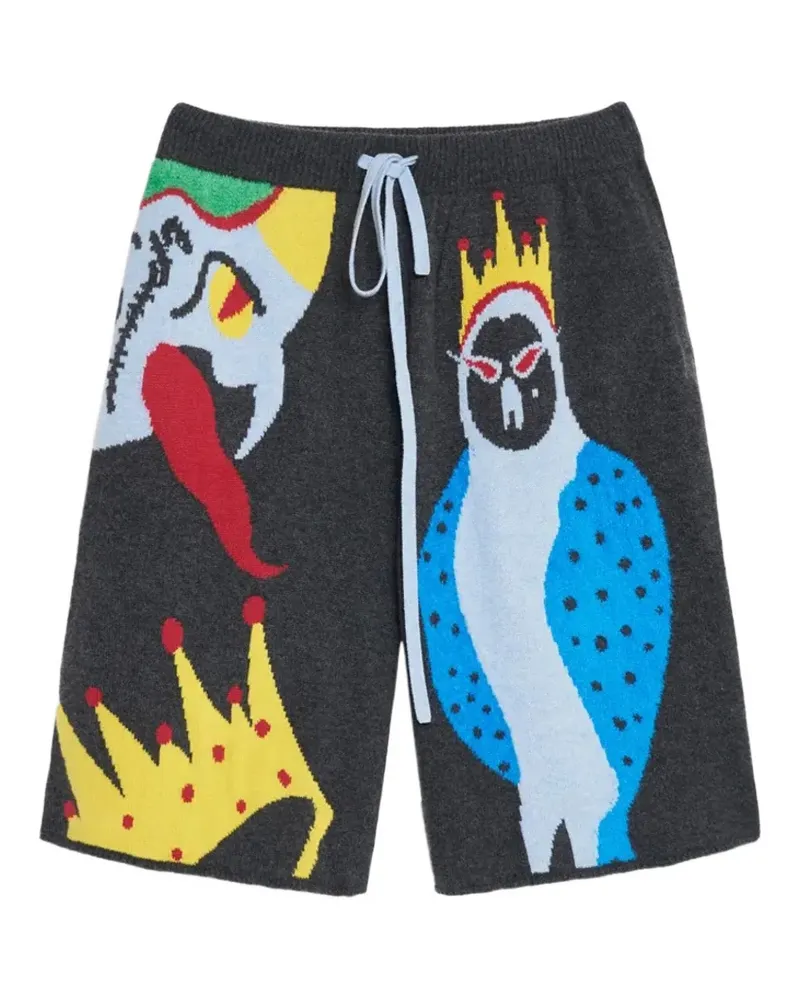 The Elder Statesman Mythical Creatures Shorts - Grau Grau