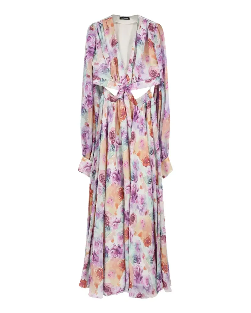 ACTUALEE floral-print cut-out maxi dress - Violett Violett
