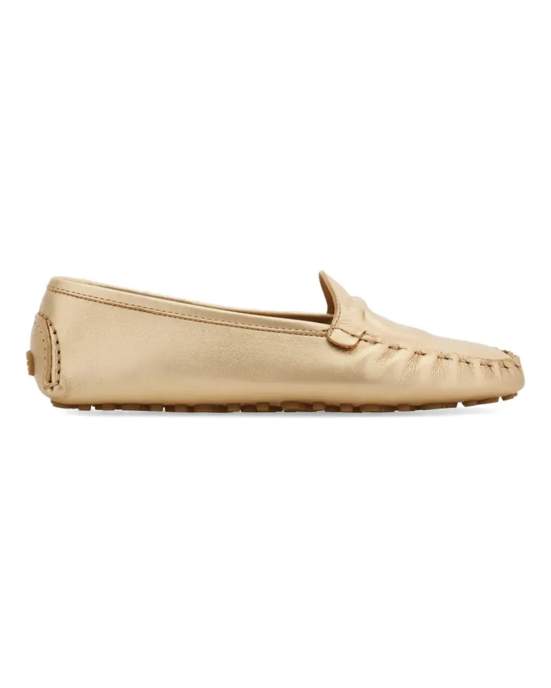 Ferragamo Loafer mit Gancini-Detail - Gold Gold