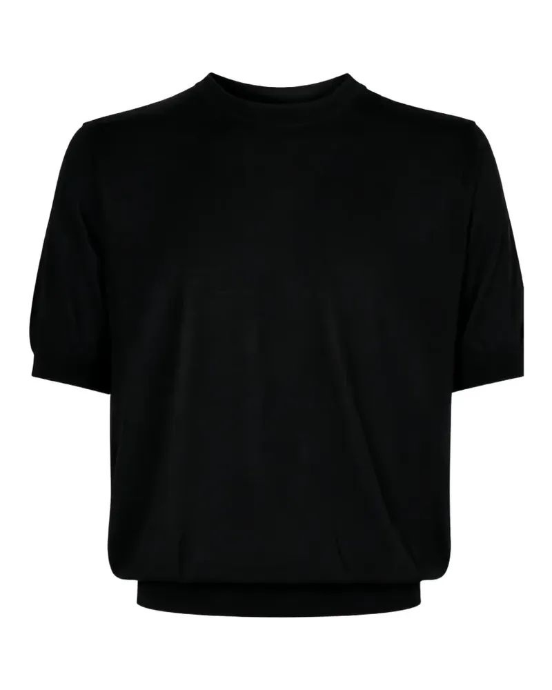 Altea fine-knit short-sleeve T-shirt - Schwarz Schwarz