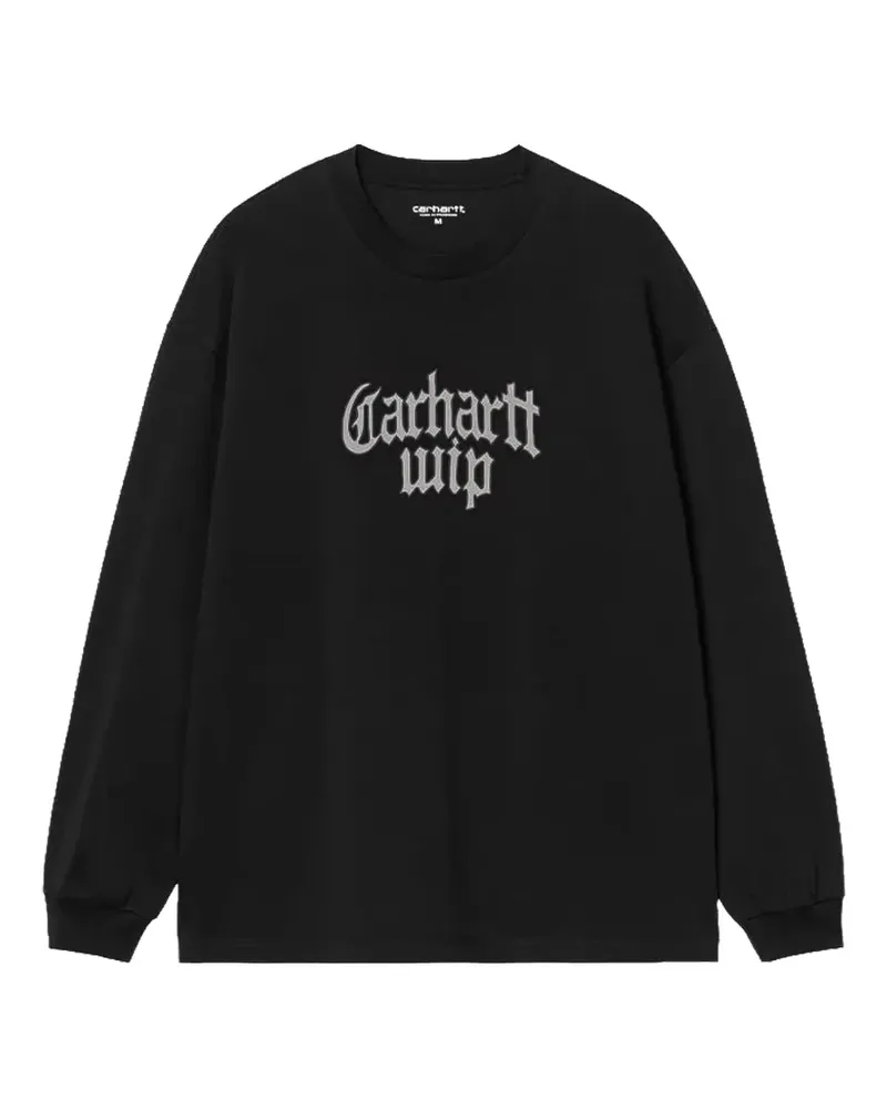 Carhartt WIP Blackletter Langarmshirt - Schwarz Schwarz