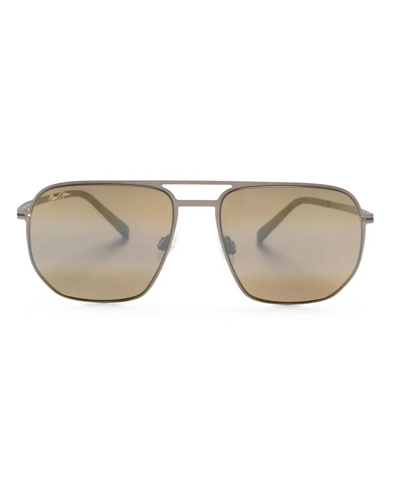 Maui Jim Sonnenbrille mit eckigem Gestell - Braun Braun