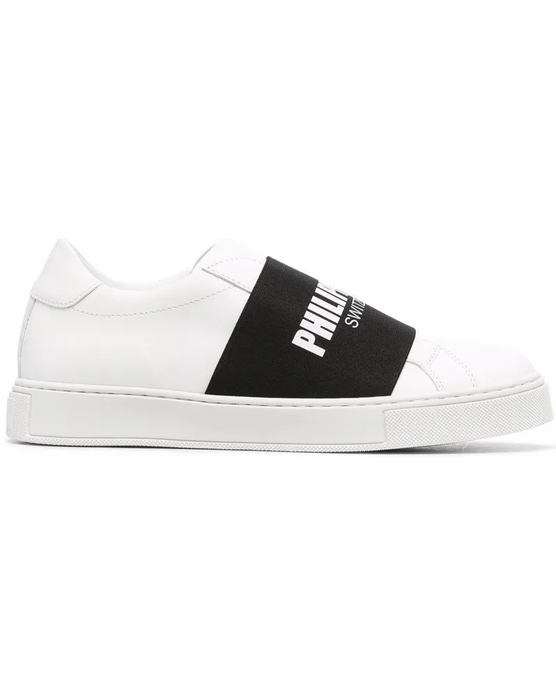 Philipp Plein Slip-On-Sneakers mit Print - Weiß Weiß