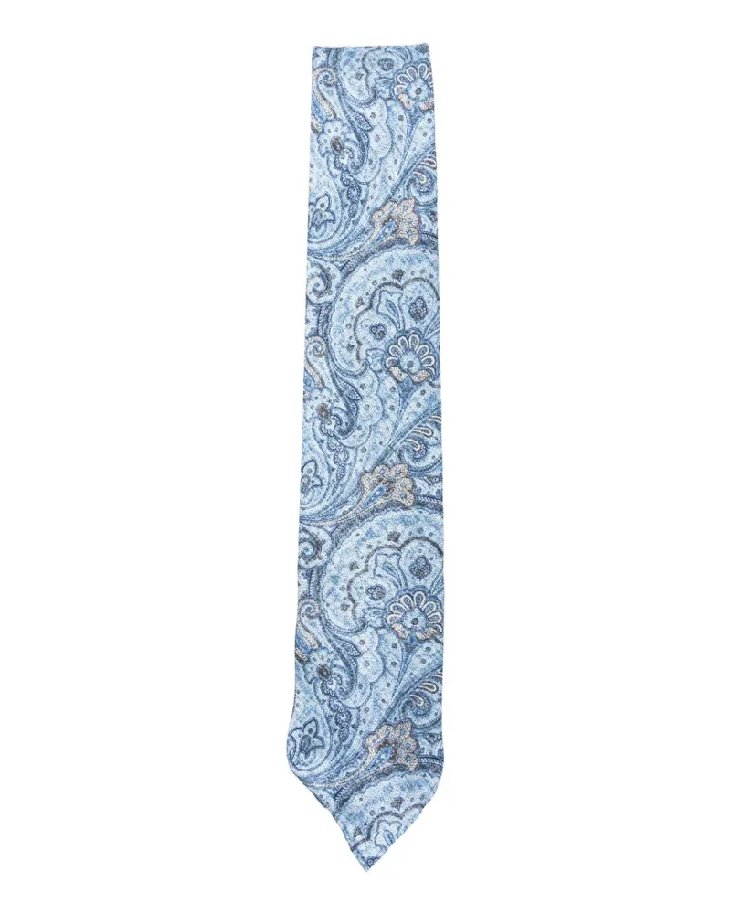 Dell'oglio Martin Krawatte mit Paisleymuster - Blau Blau
