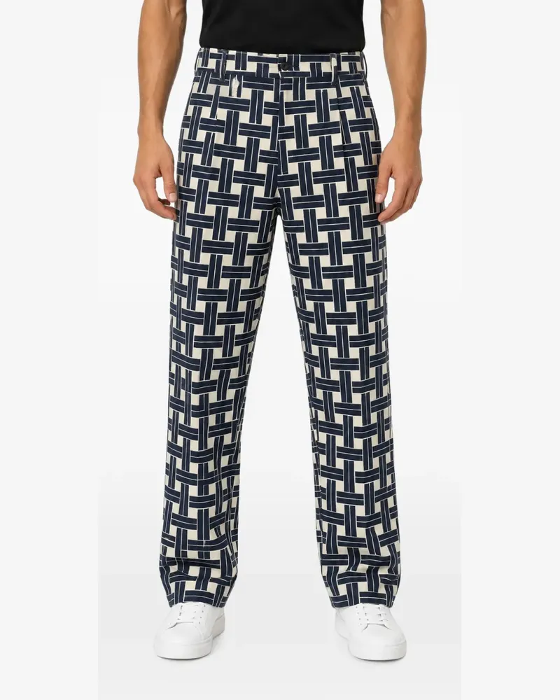 Kenzo Hose mit geometrischem Print - Blau Blau