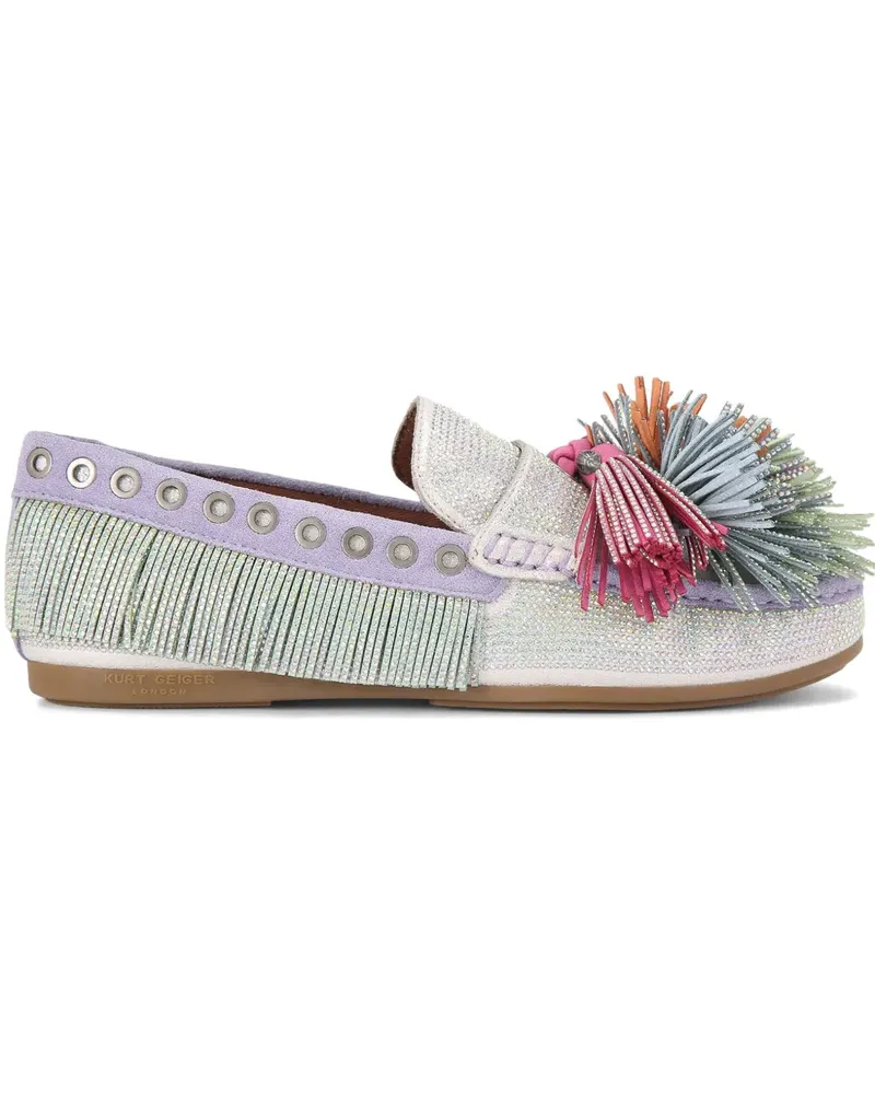 Kurt Geiger Mokassins mit Pompons - Silber Silber