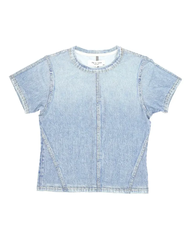 Rag & Bone seam-detail T-shirt - Blau Blau