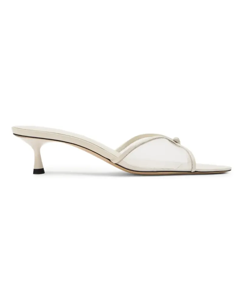 Studio Amelia Jacques Sandalen mit Mesh-Einsatz 50cm - Weiß Weiß
