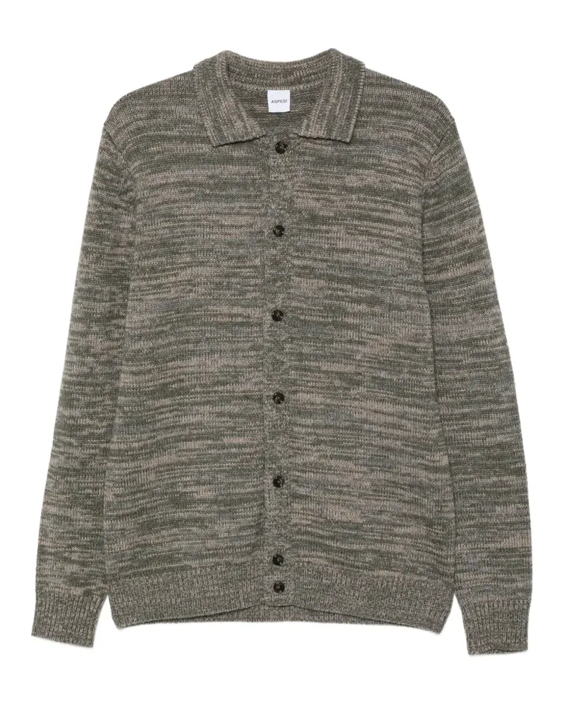 ASPESI Cardigan mit Knopfleiste - Grün Grün
