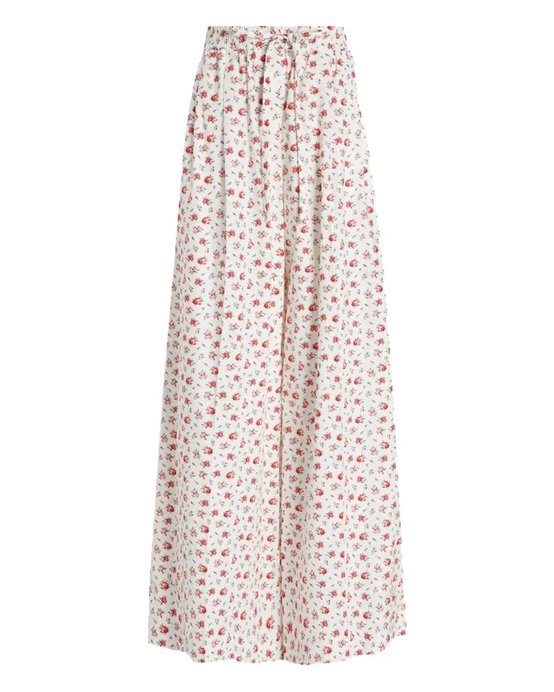 Dolce & Gabbana Hose mit Blumen-Print - Weiß Weiß