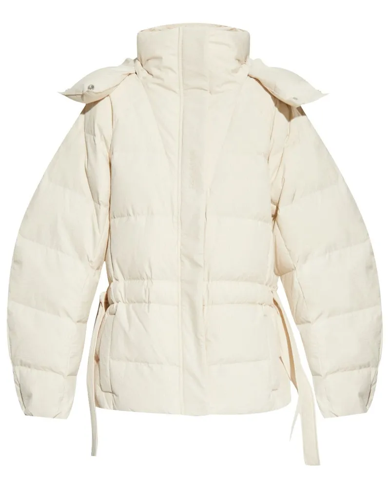 Ganni Daunenjacke mit Logo-Prägung - Nude Nude