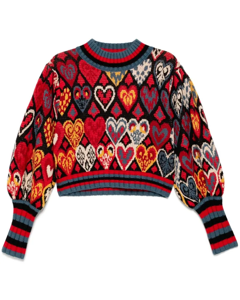FARM Rio Hearts Ikat Pullover - Rot Rot
