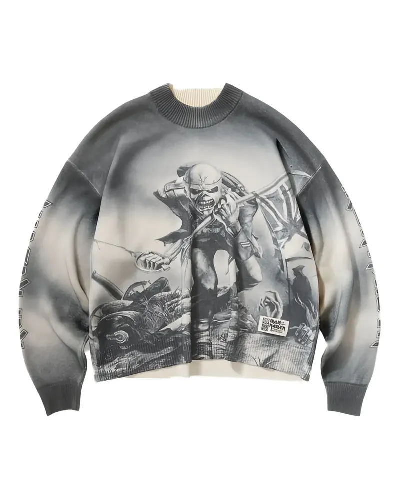REPRESENT Pullover mit grafischem Print - 46 SUNFADE GREY 46
