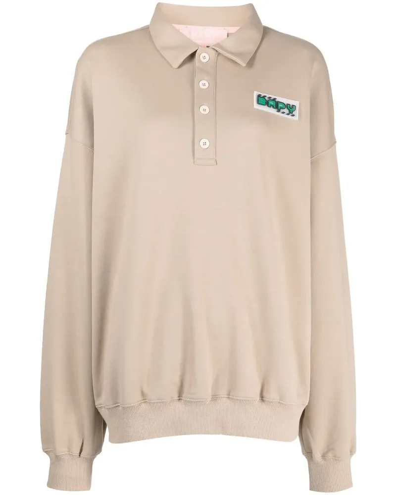 BAPE Sweatshirt mit Polokragen - Braun Braun