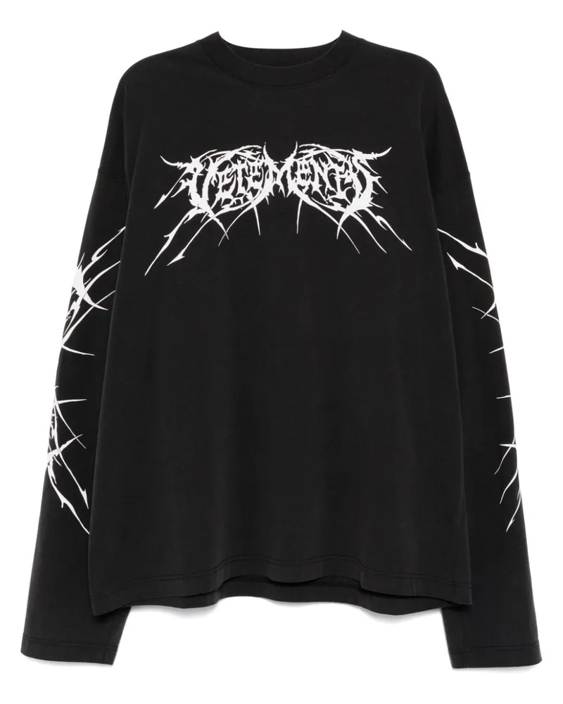 VETEMENTS T-Shirt mit grafischem Print - Schwarz Schwarz