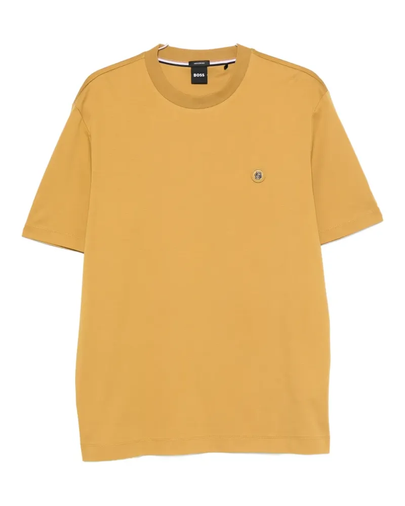HUGO BOSS logo-embroidered T-shirt - Gelb Gelb