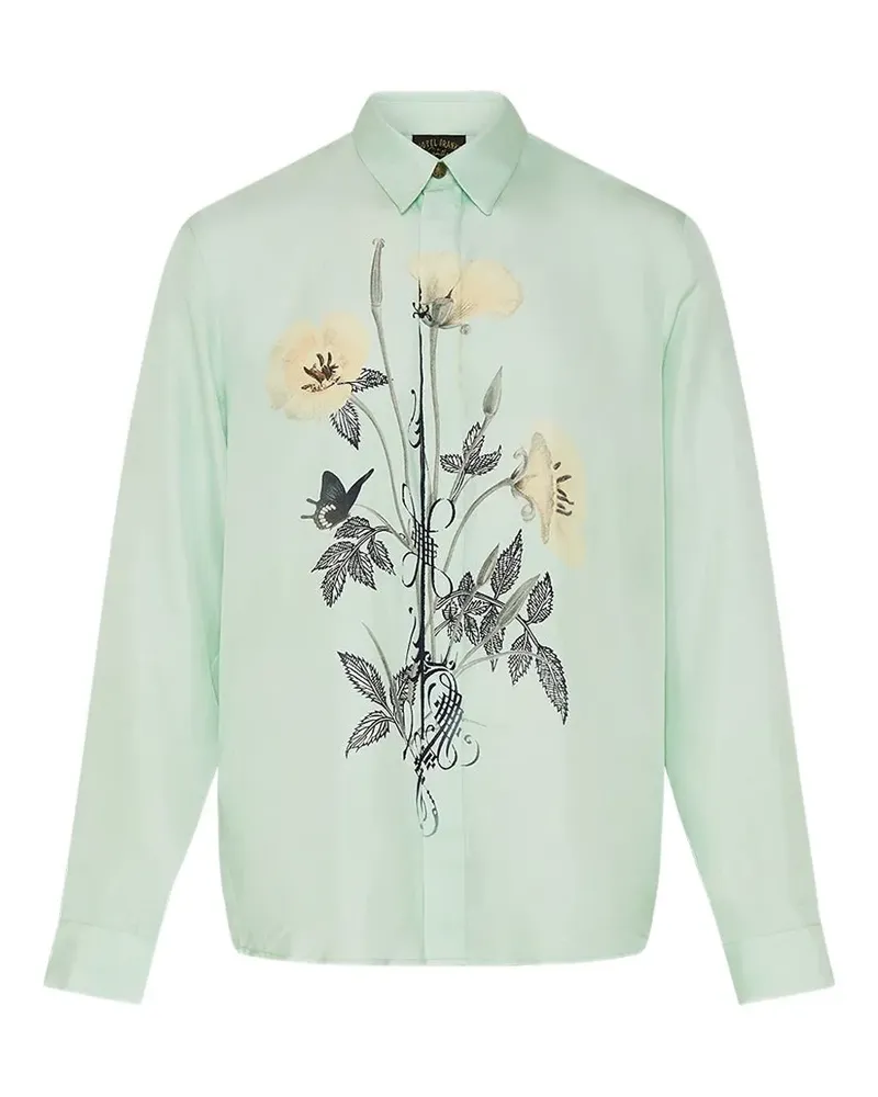 Camilla Hemd mit Blumen-Print - Grün Grün