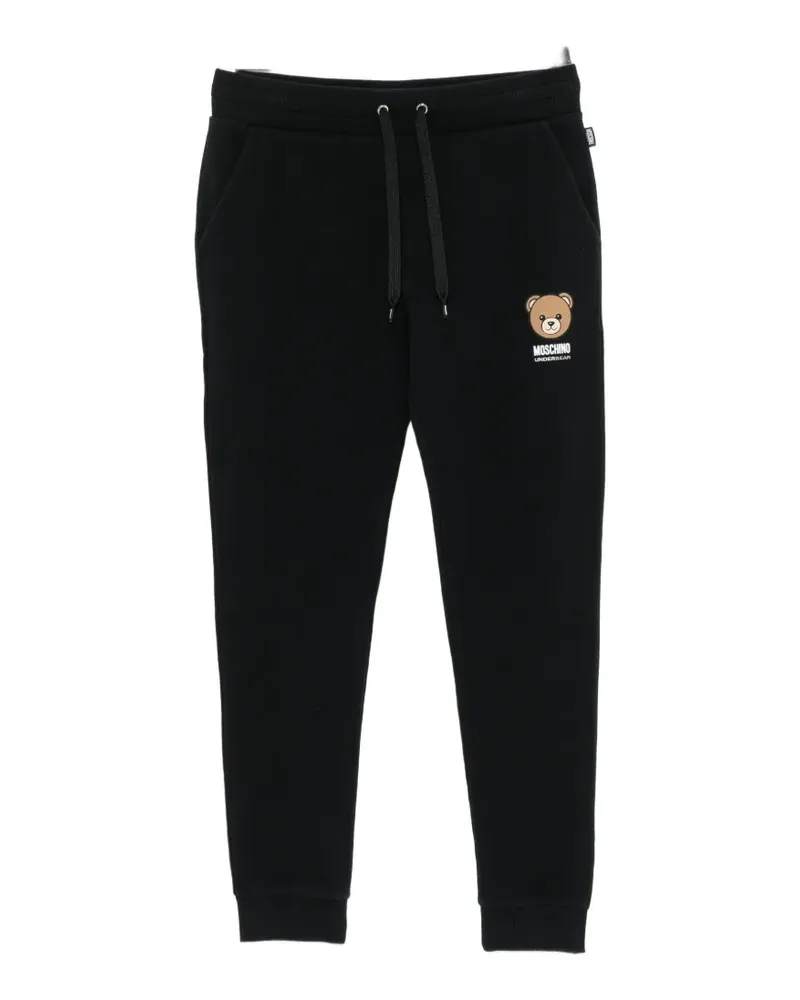 Moschino Teddy Bear drawstring track pants - Schwarz Schwarz