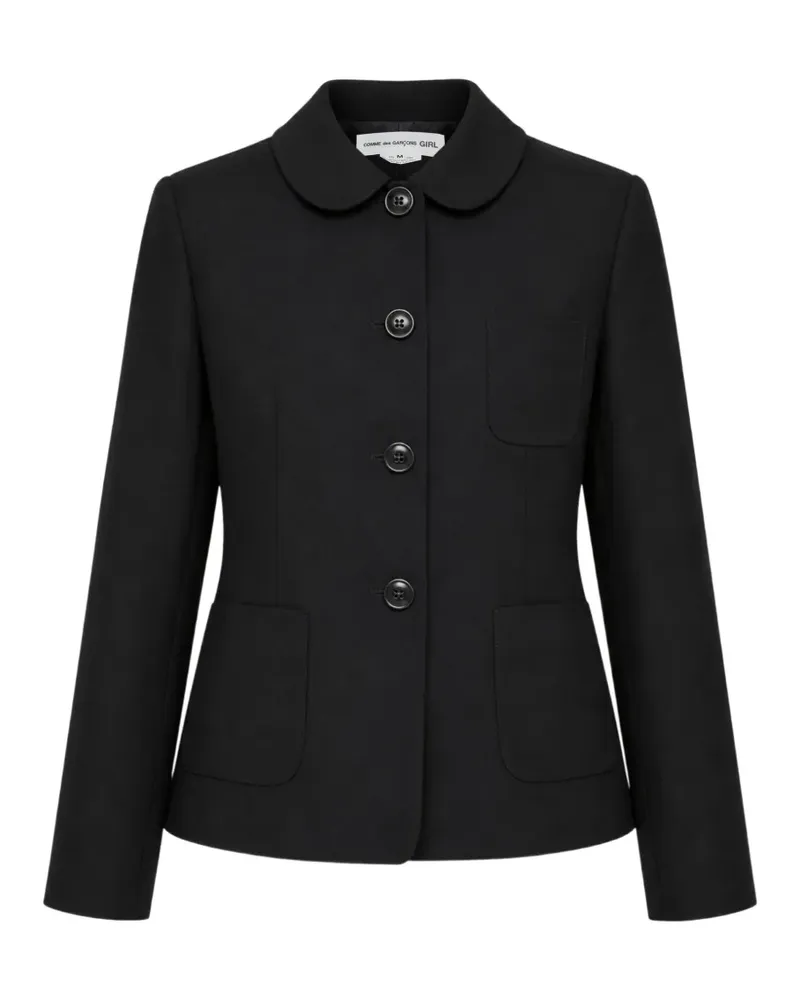 Comme des Garçons Geknöpfte Jacke mit Bubikragen - Schwarz Schwarz