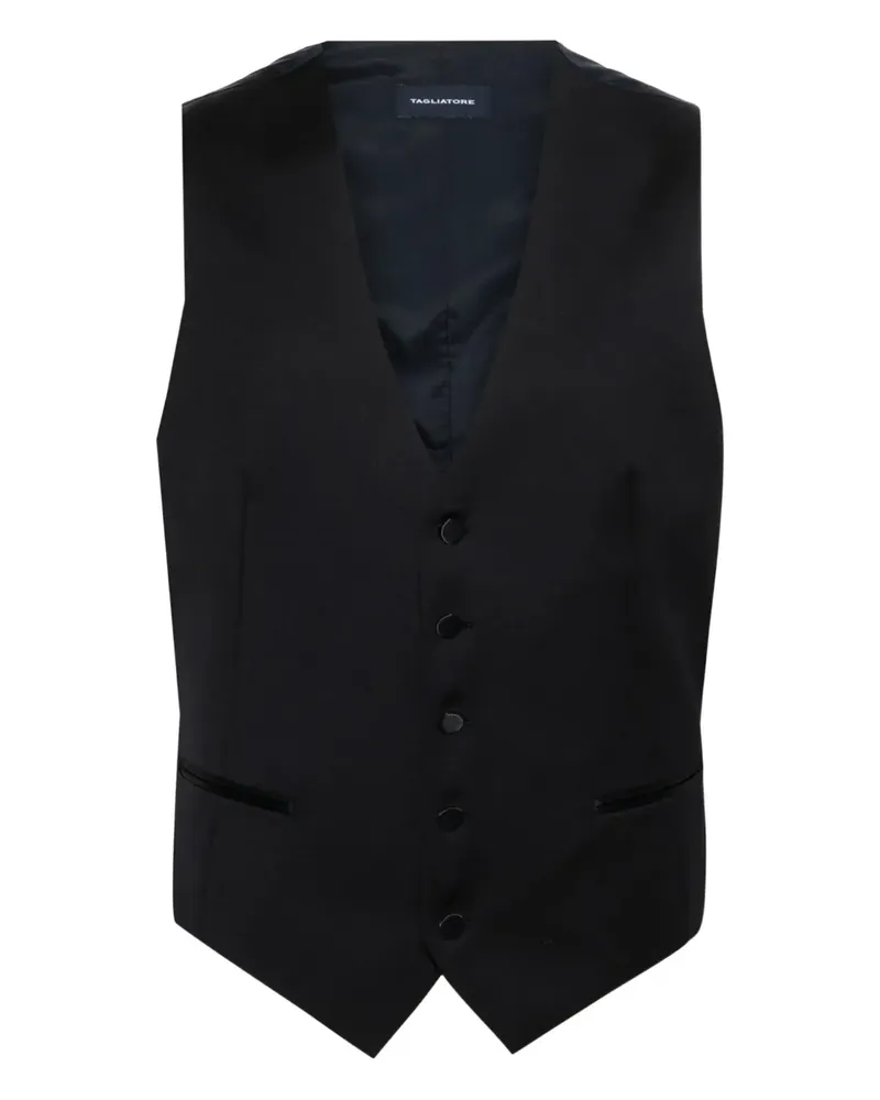 Tagliatore Jacke mit Knopfverschluss - Schwarz Schwarz