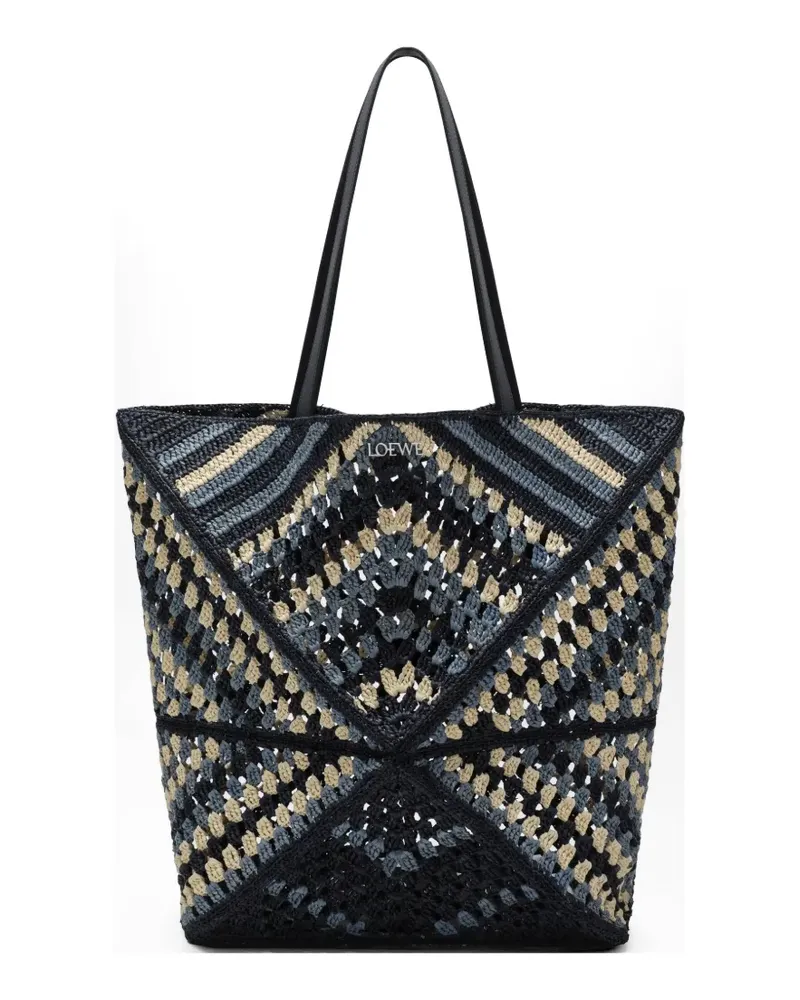 Loewe XL Puzzle Fold tote bag - Blau Blau