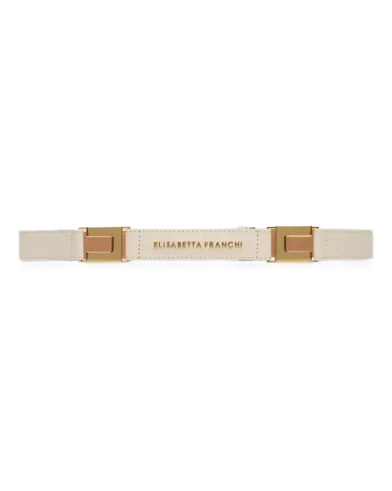Elisabetta Franchi Suite C6 logo-lettering cut-out belt - Nude Nude