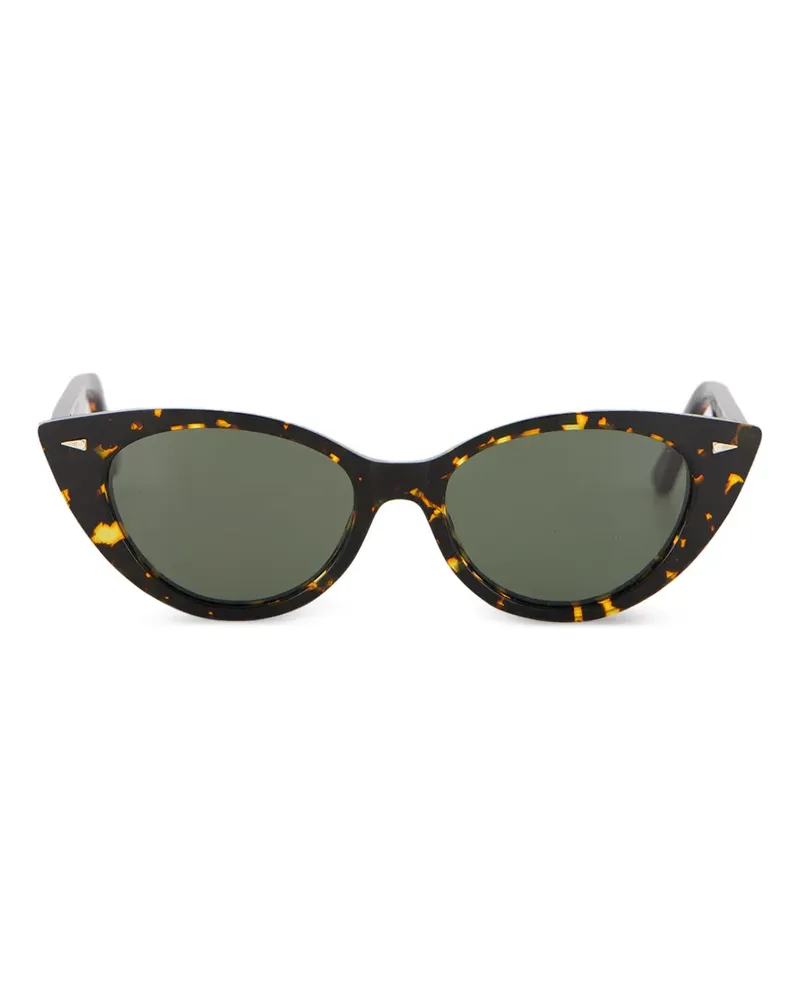 AHLEM Gambetta Cat-Eye-Sonnenbrille - Schwarz Schwarz