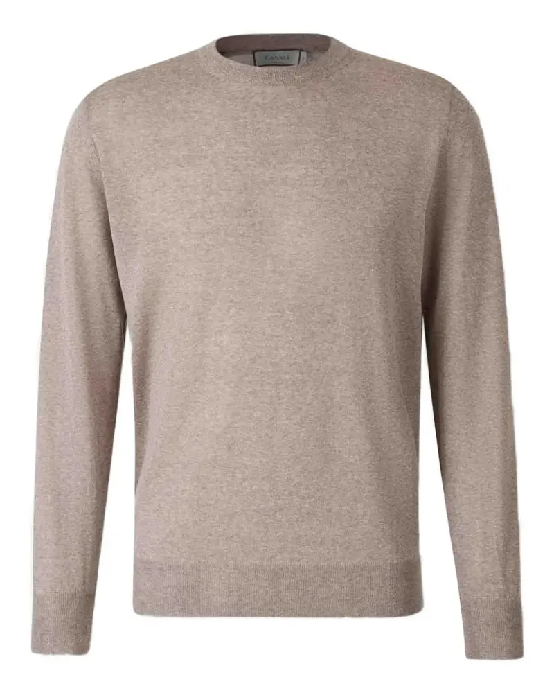 Canali Pullover mit rundem Ausschnitt - Nude Nude