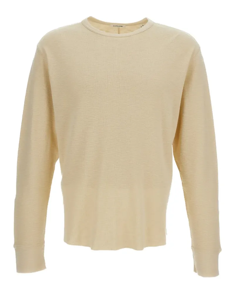 Sunflower long-sleeve cotton T-shirt - Nude Nude