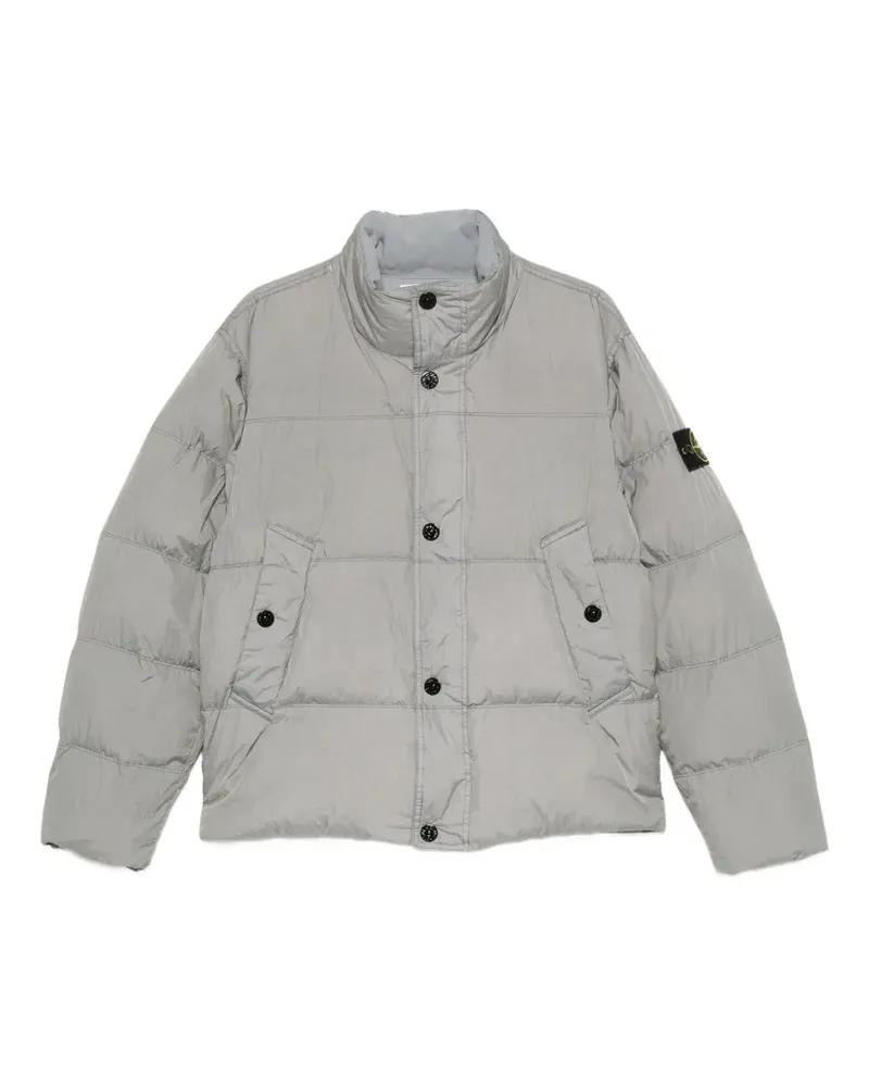 Stone Island Stückgefärbte Crinkle Reps NY Daunenjacke mit Windwiderstand - Grau Grau