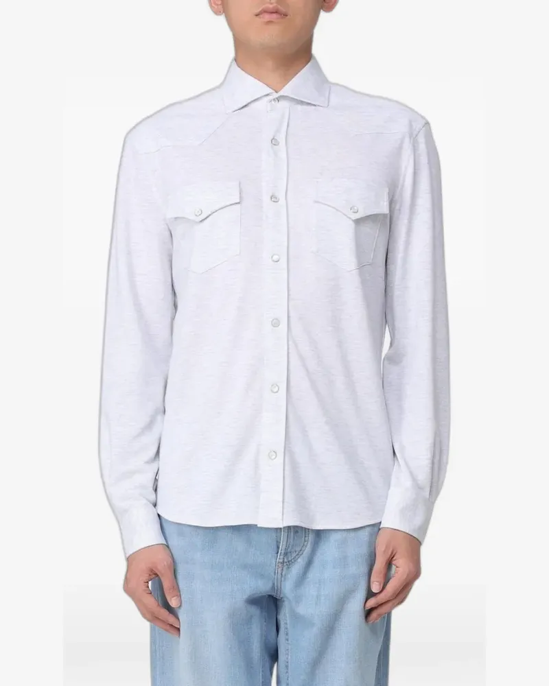 Brunello Cucinelli Western-style jersey shirt - Grau Grau