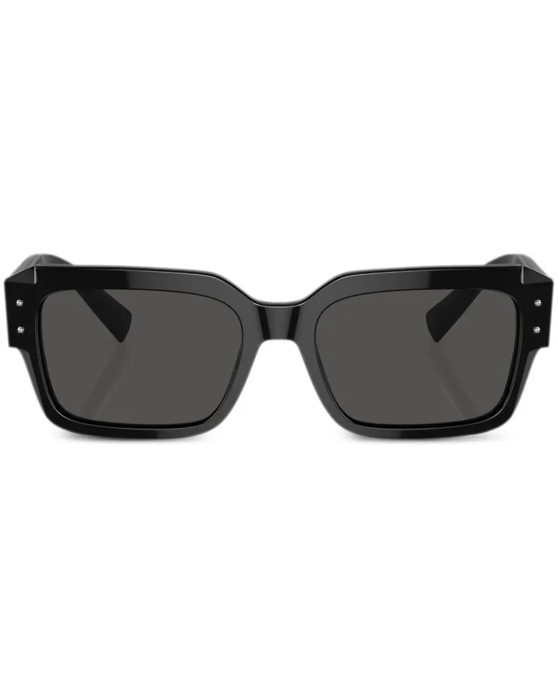 Dolce & Gabbana Sharped Sonnenbrille mit eckigem Gestell - Schwarz Schwarz