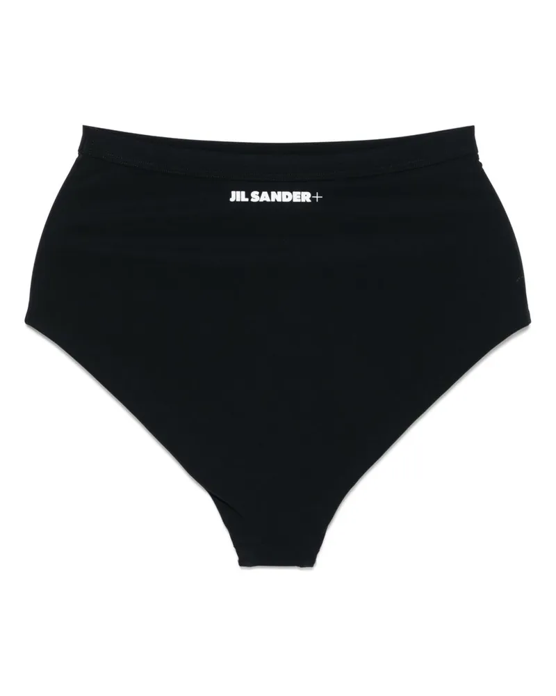 Jil Sander Bikinihöschen mit Logo-Print - Schwarz Schwarz